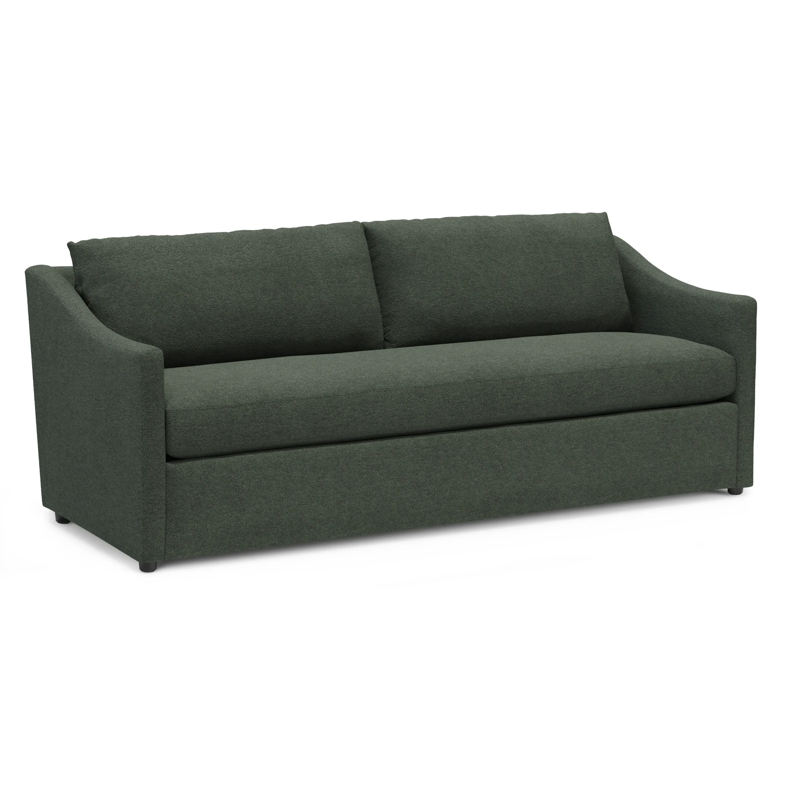 Landry 84.5_ Sofa - Green Wool Bouclé - Image 2