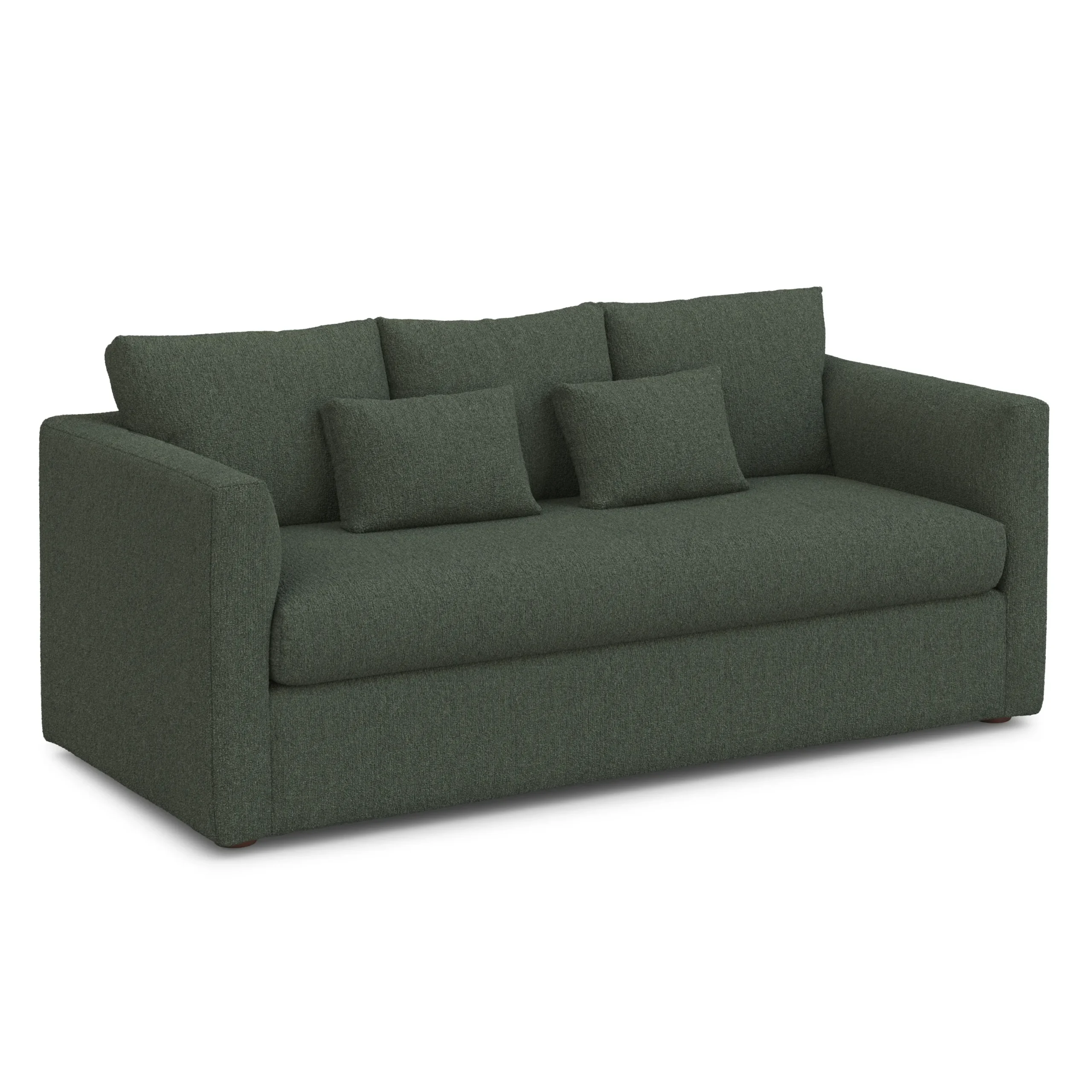 Marina 80_ Sofa - Green Wool Bouclé - Image 2