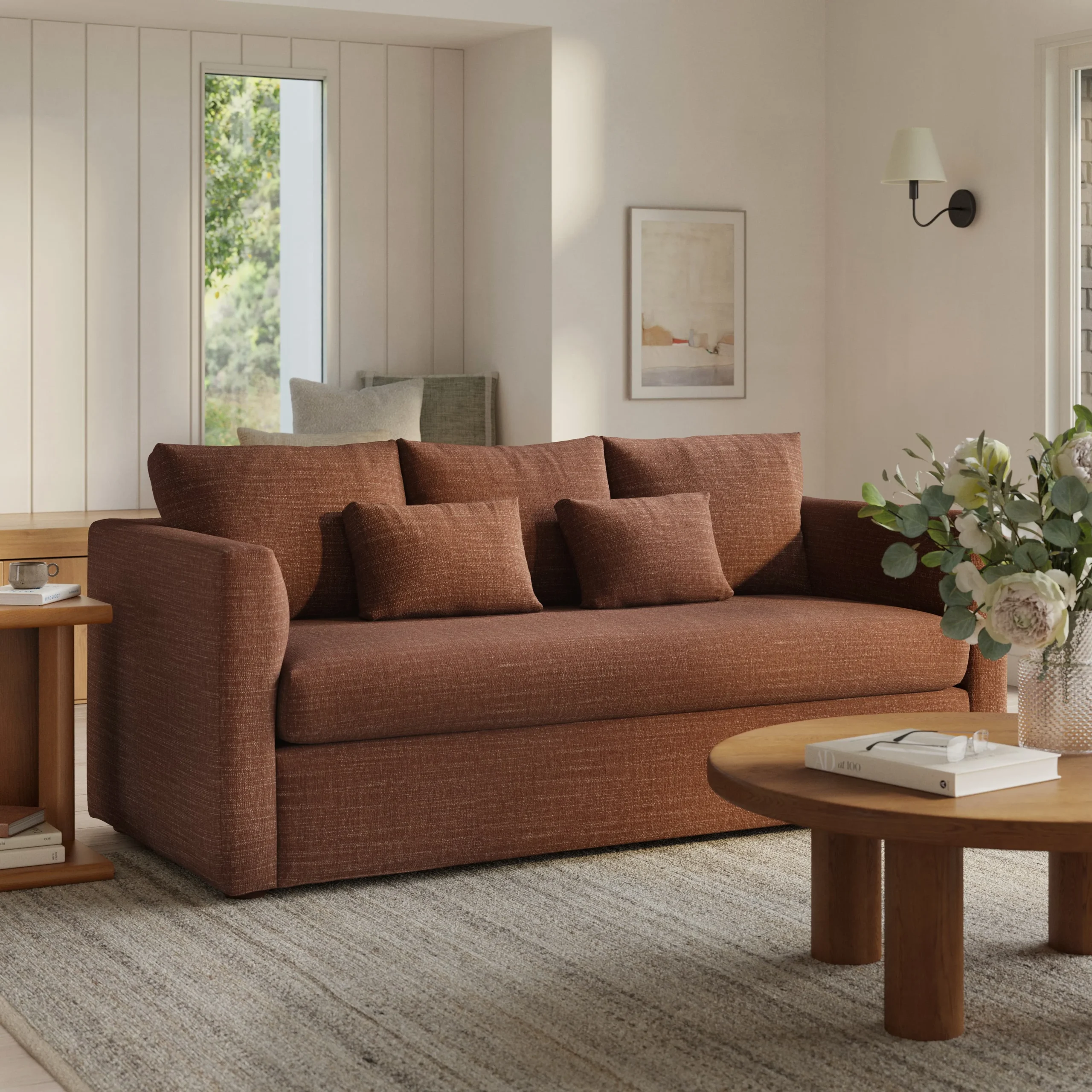 Marina 80_ Sofa - Napa Rust - Image 2