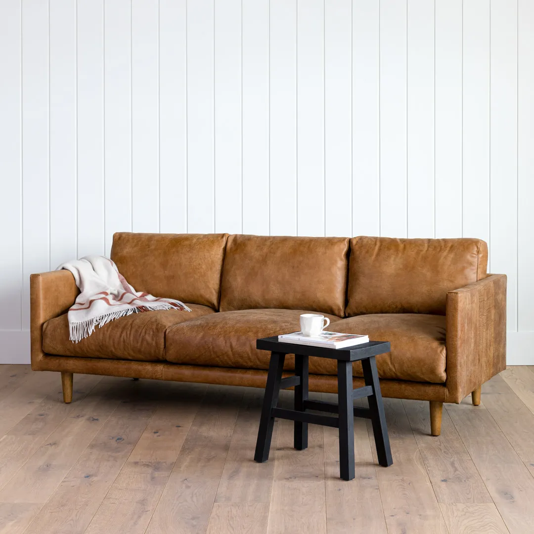 Nirvana 81_ Leather Sofa - Dakota Tan - Image 2