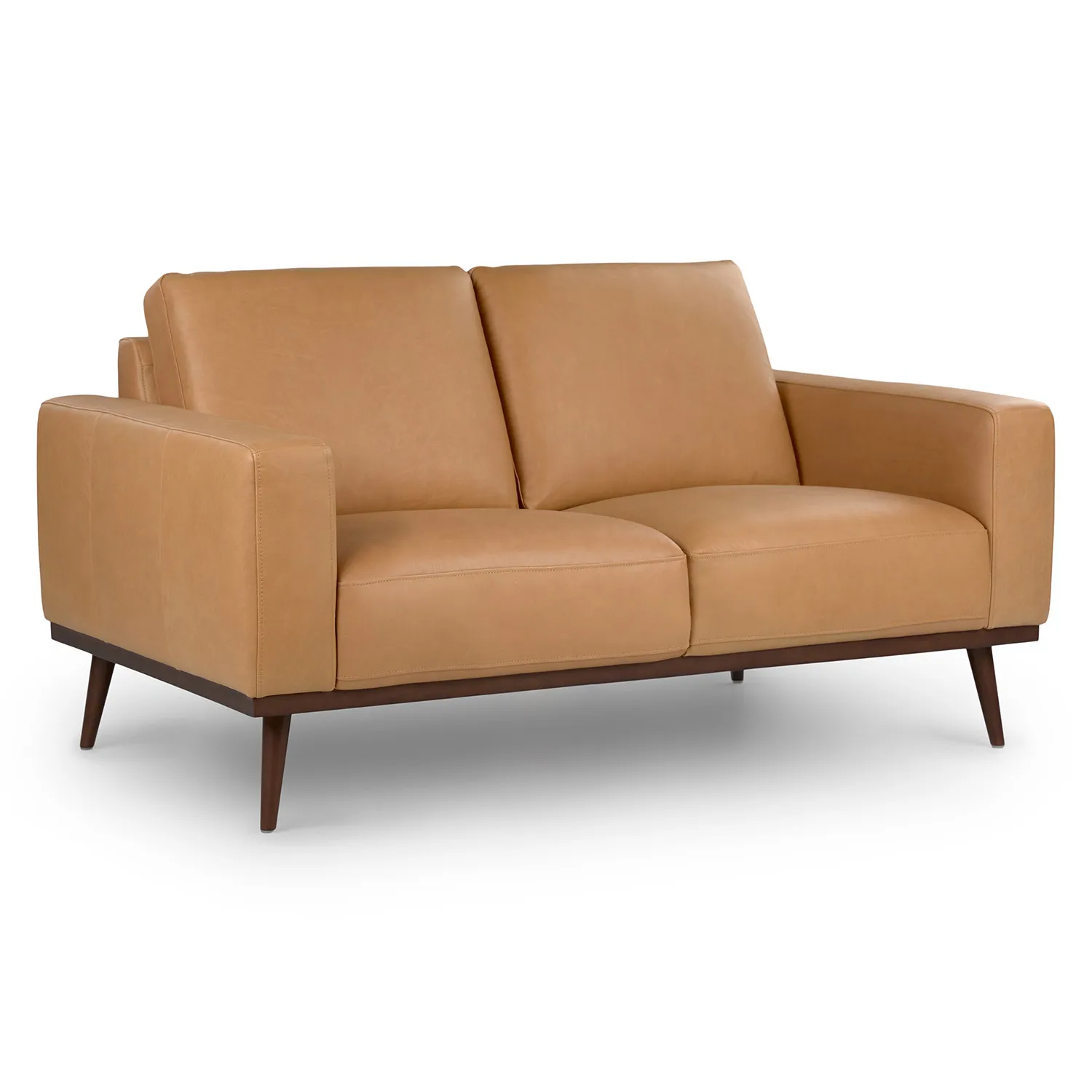 Rhett 63.5_ Leather Loveseat - Charme Tan - Image 10