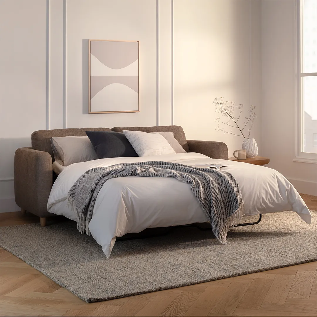 Vati 80_ Sofa Bed - Natural Oak and Buckler Brown - Image 2