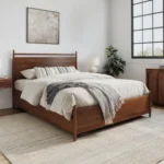 Lenia Queen Panel Storage Bed - Walnut