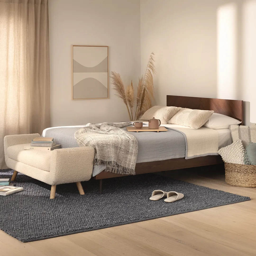 Nera Queen Low Profile Bed - Walnut - Image 11