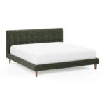 Sven King Tufted Bed - Fir Green
