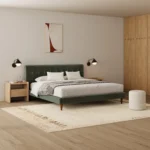 Sven King Tufted Velvet Bed - Plush Pacific Green