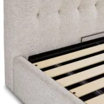 Sven Queen Tufted Storage Bed - Birch Ivory