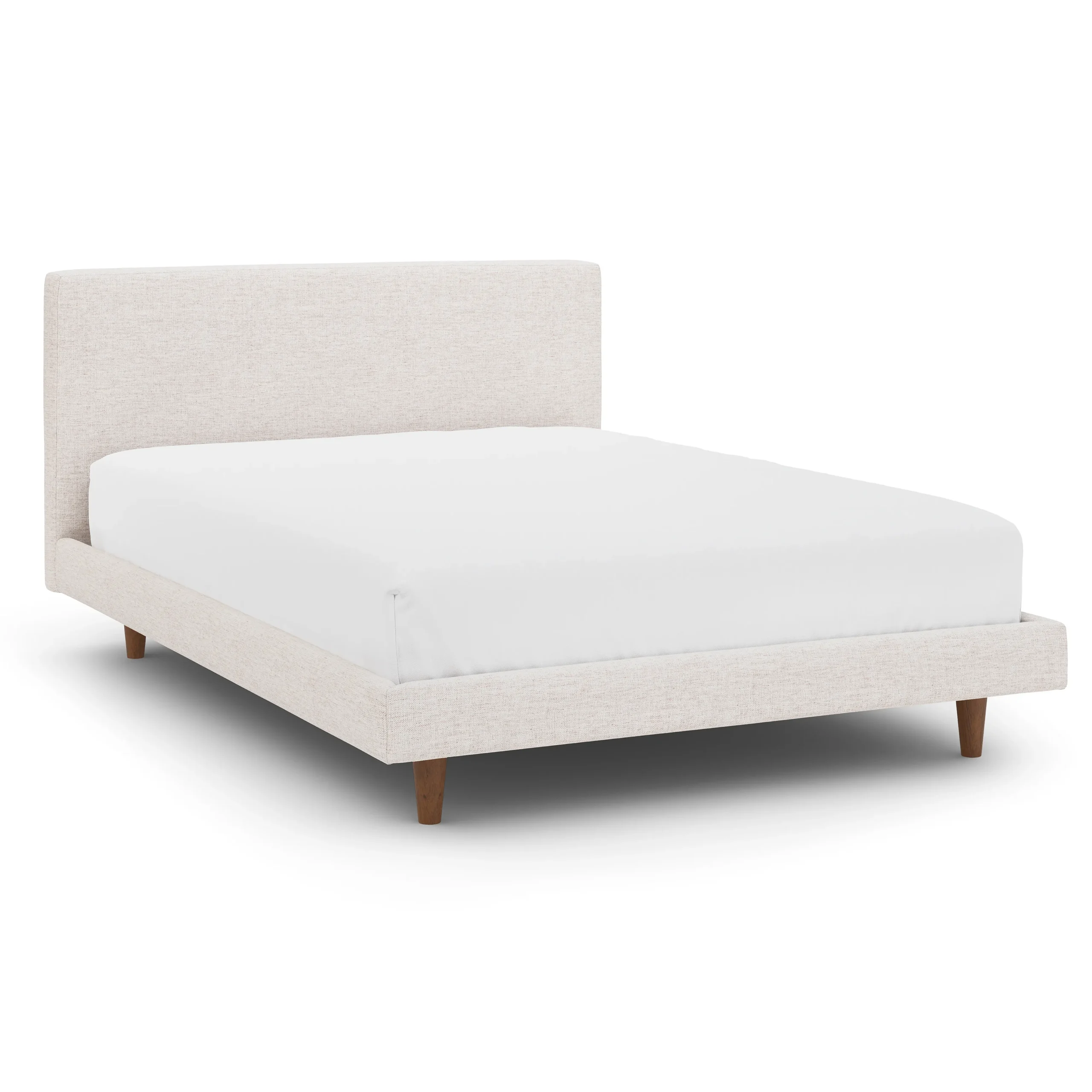 Tessu Full Low Profile Upholstered Bed - Napa White - Image 11