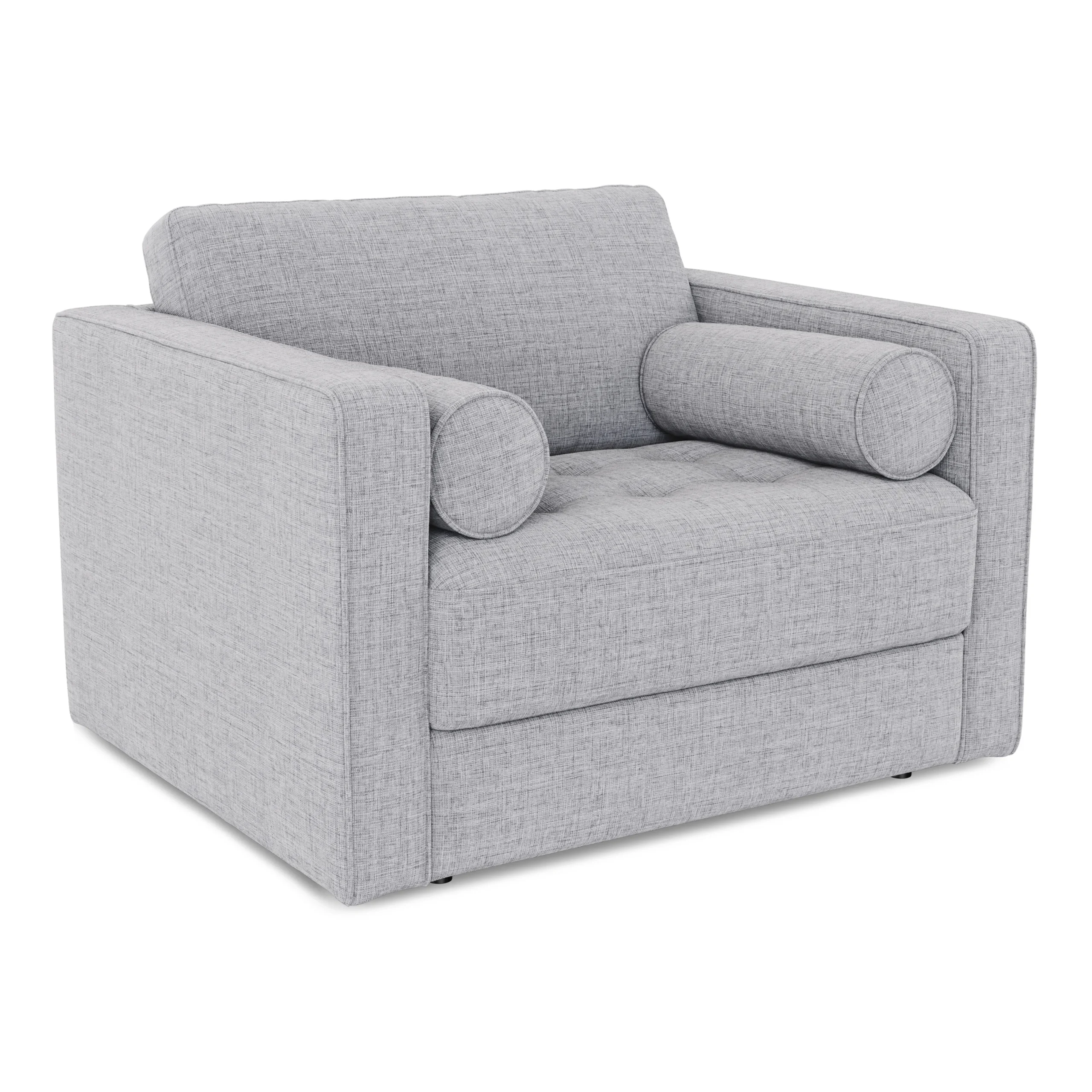 Sven 45.5_ Tufted Sleeper Chair - Stone Gray - Image 3