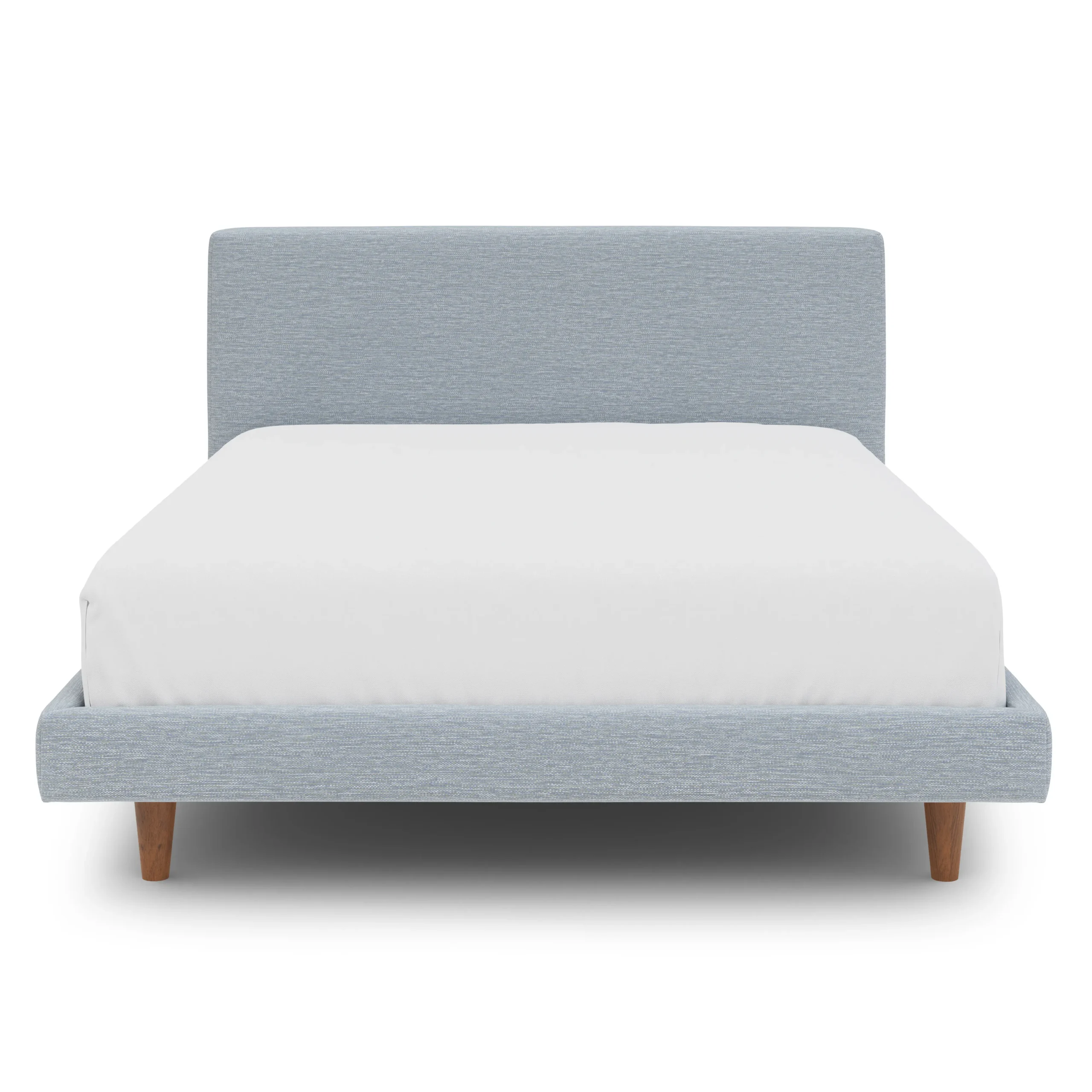 Tessu Full Low Profile Upholstered Bed - Silver Light Blue - Image 10