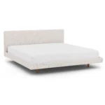 Tessu King Low Profile Upholstered Bed - Napa White