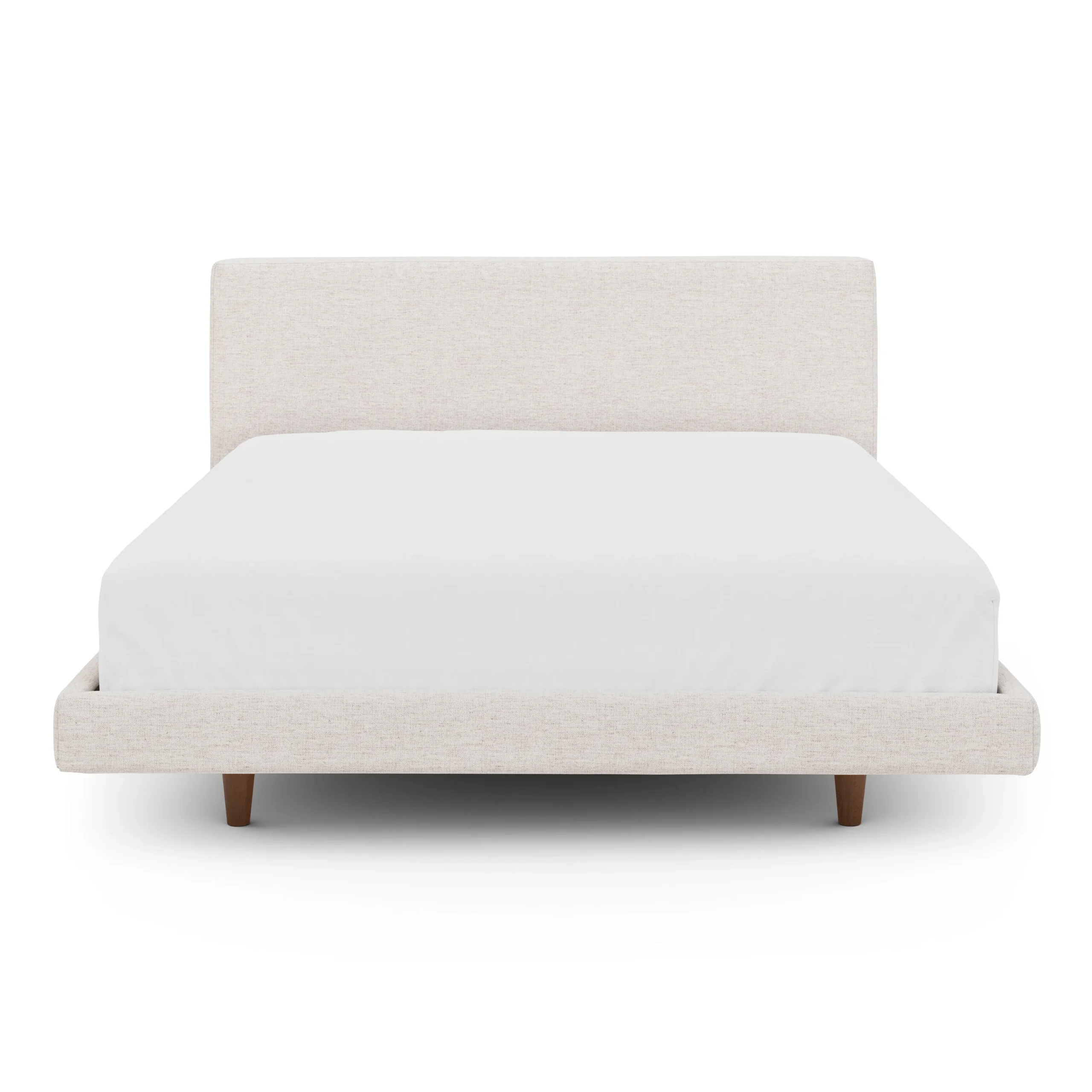 Tessu Queen Low Profile Upholstered Bed - Napa White - Image 9