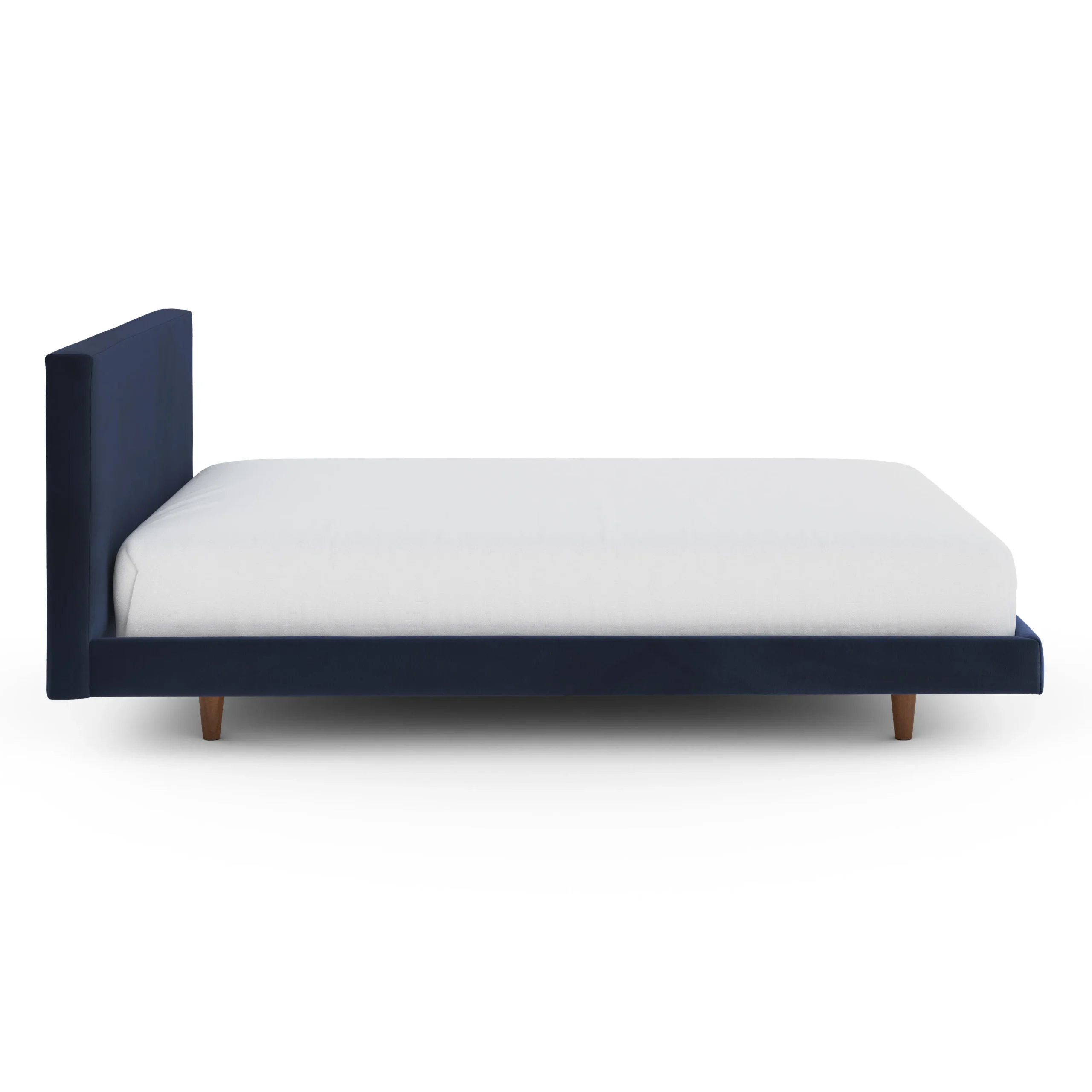 Tessu Queen Low Profile Velvet Bed - Hale Ink - Image 8