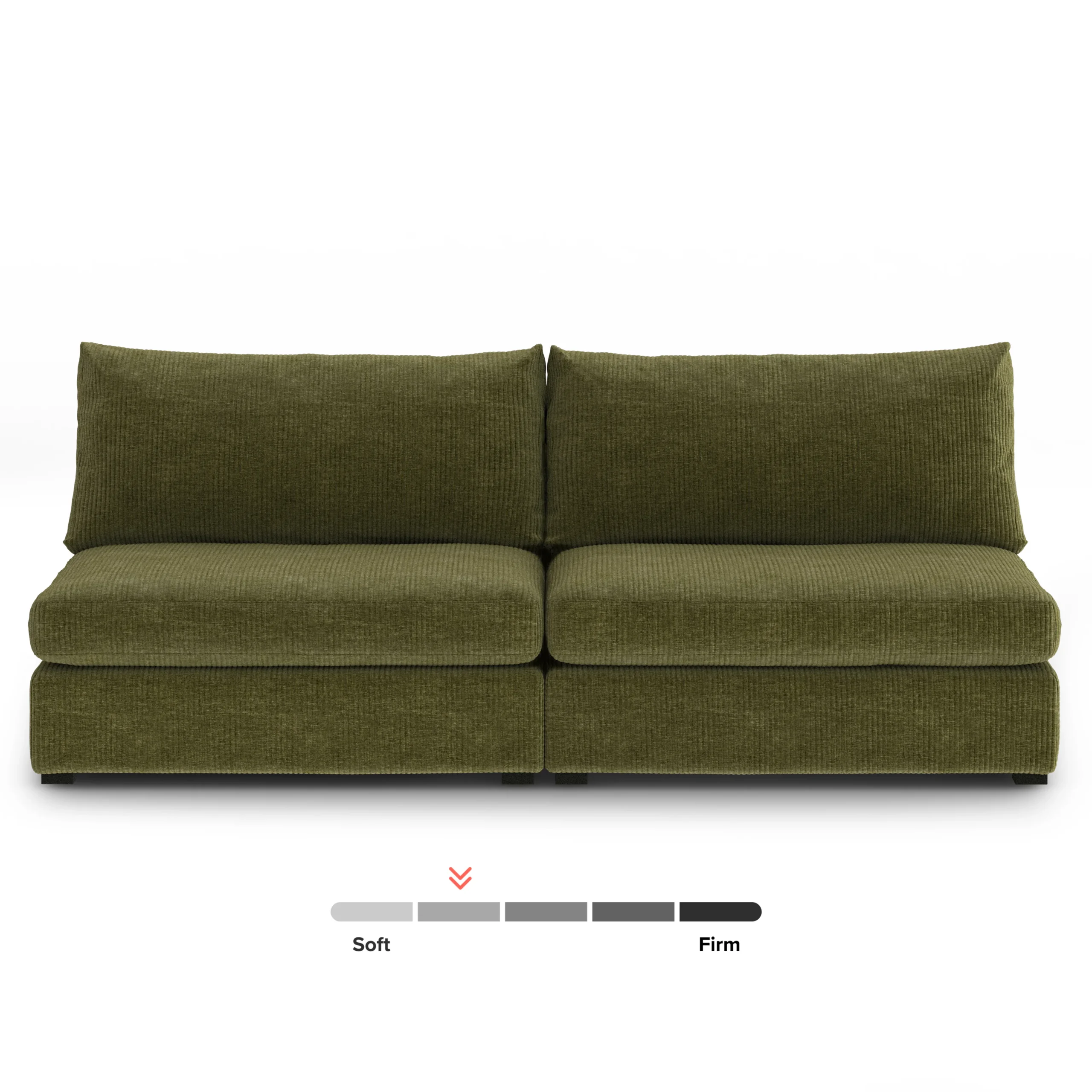 Beta 79_ Armless Modular Sofa - Cypress Green - Image 10