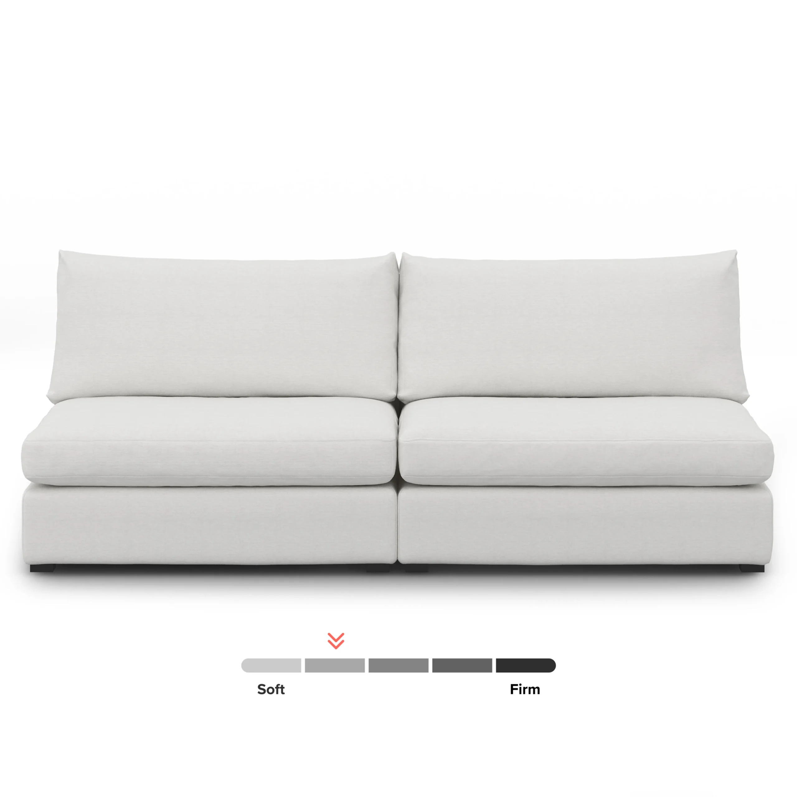 Beta 79_ Armless Modular Sofa - Quartz White - Image 12