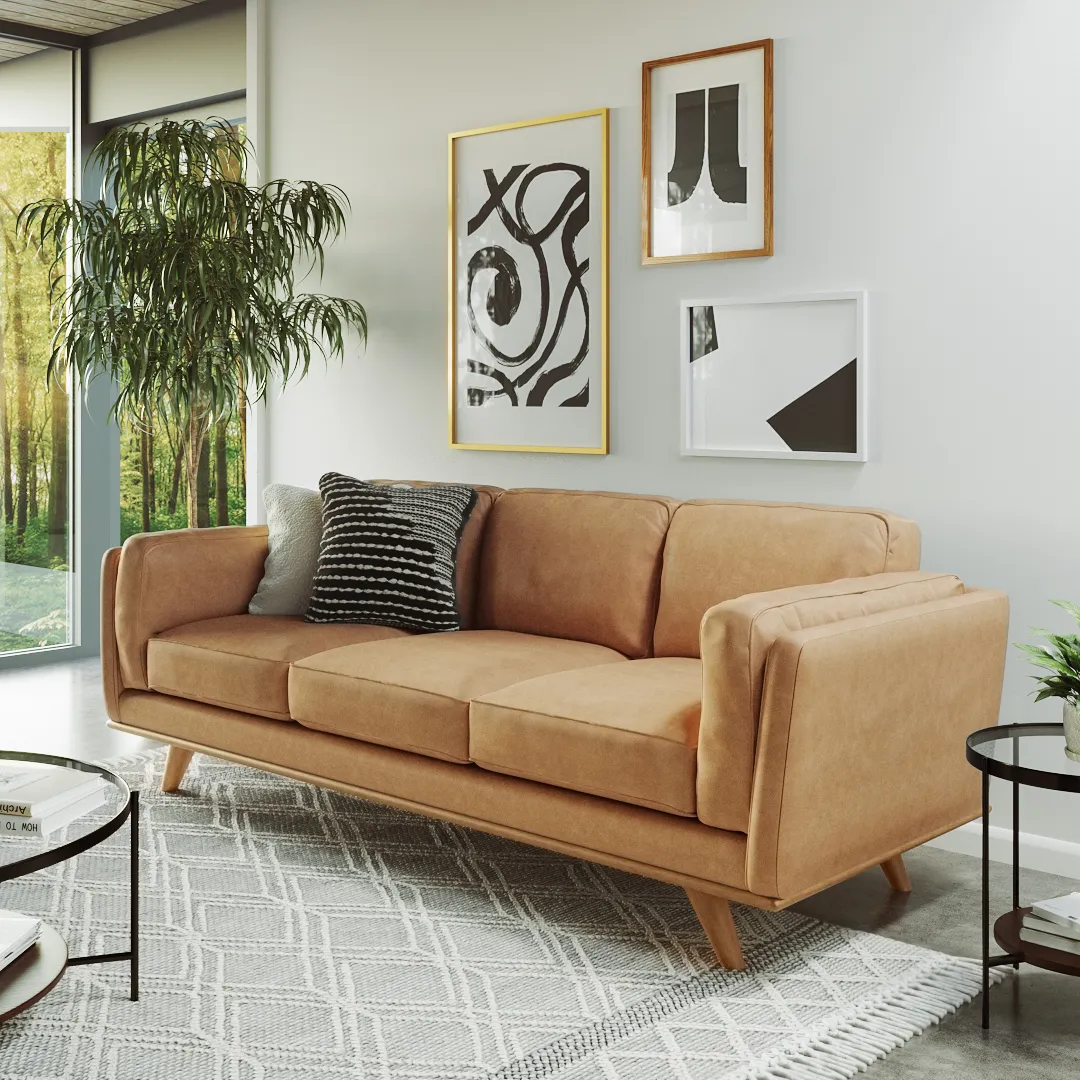 Timber 90_ Leather Sofa - Charme Tan - Image 13