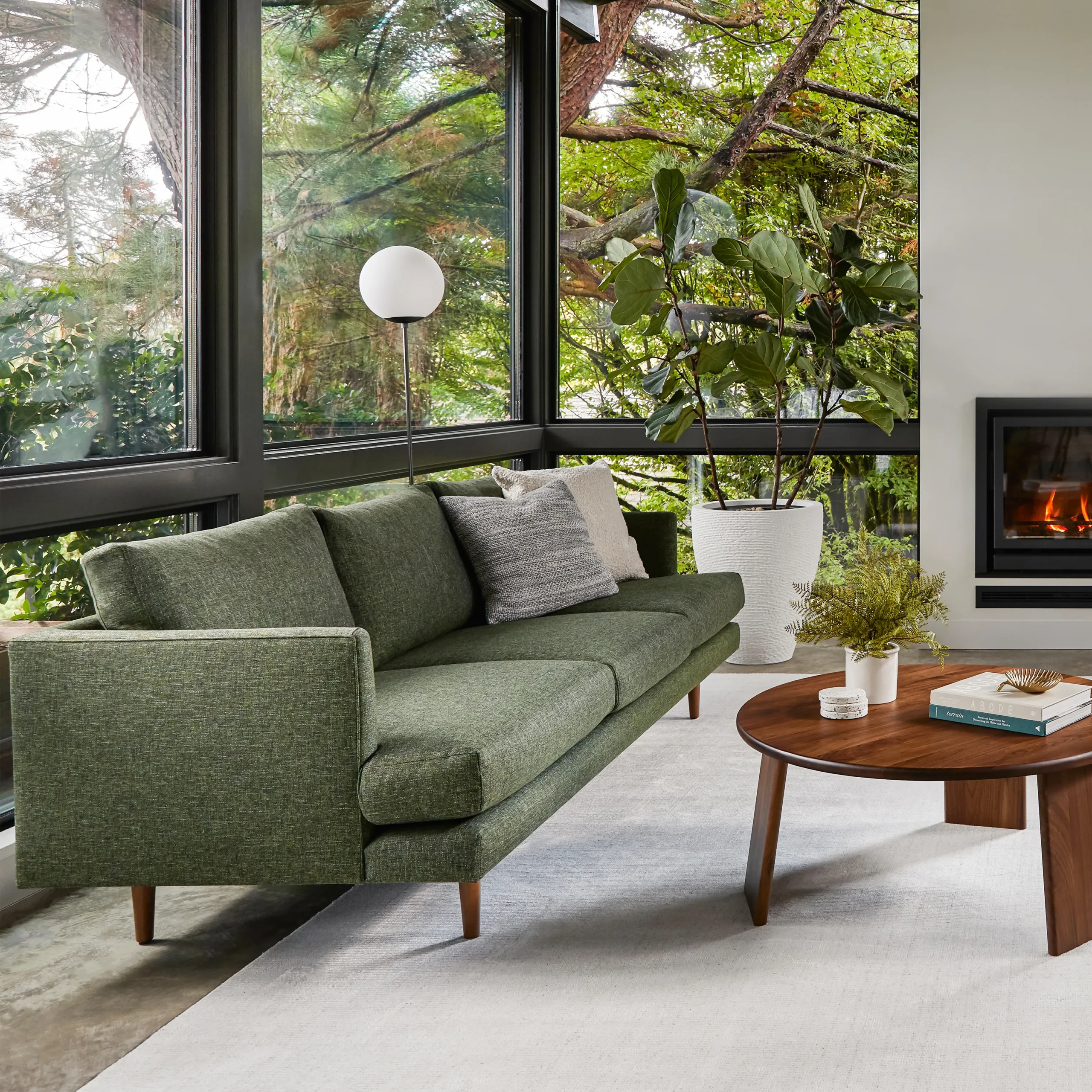 Burrard 83.5_ Sofa - Forest Green - Image 3