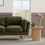 Timber 90_ Leather Sofa - Charme Green