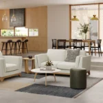 Ceni 61_ Loveseat - Buckler Ivory