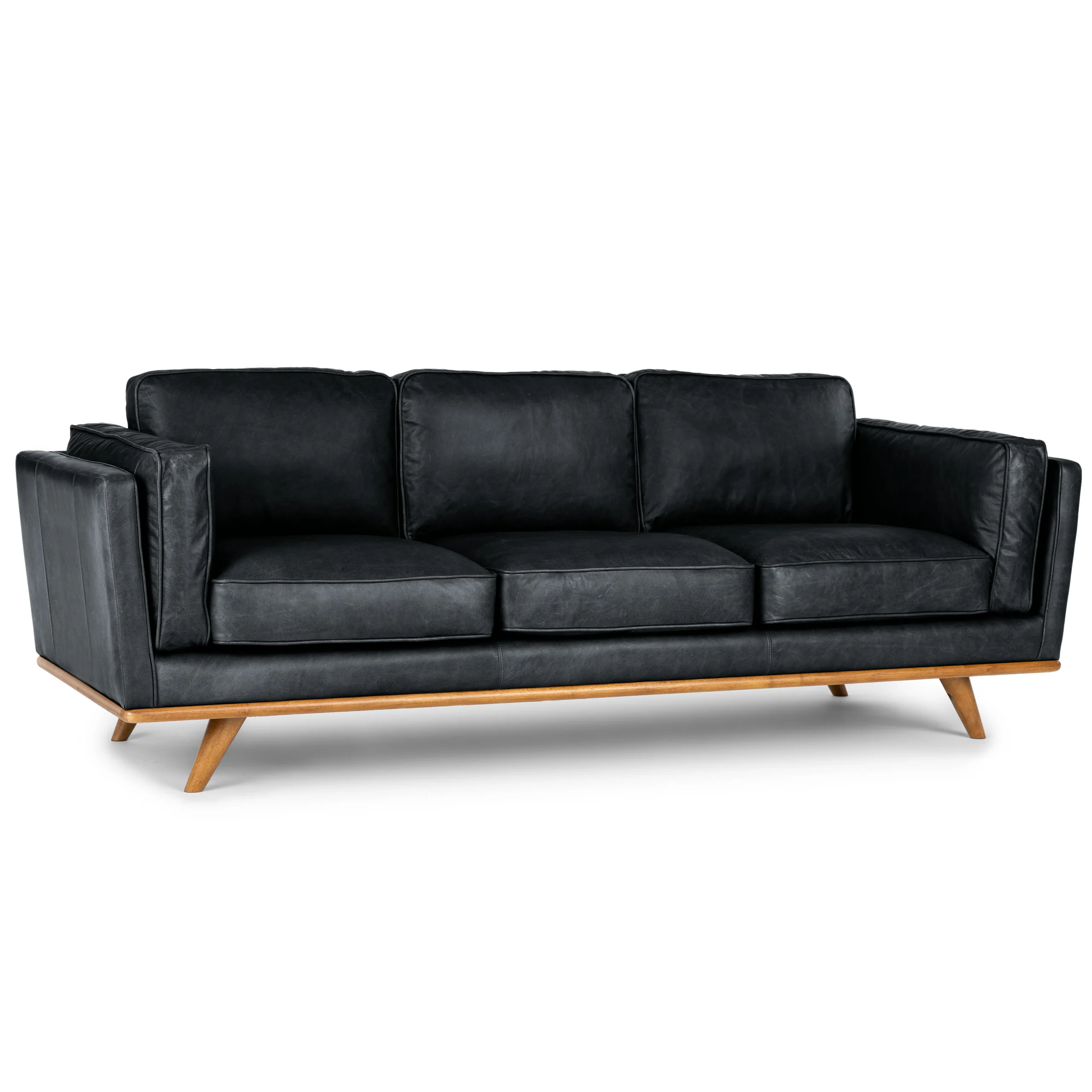 Timber 90_ Leather Sofa - Charme Black - Image 5
