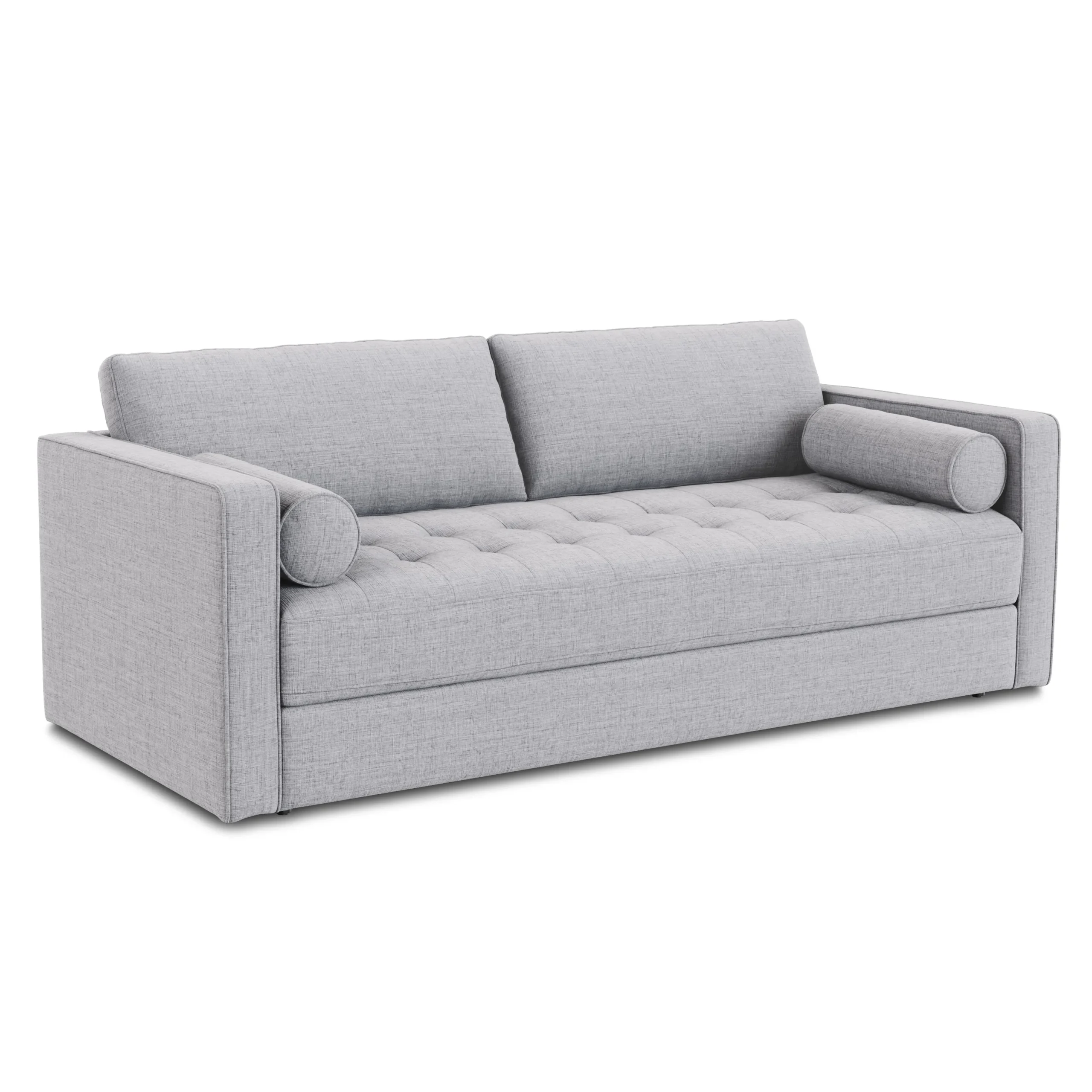 Sven 88_ Tufted Sofa Bed - Stone Gray - Image 3