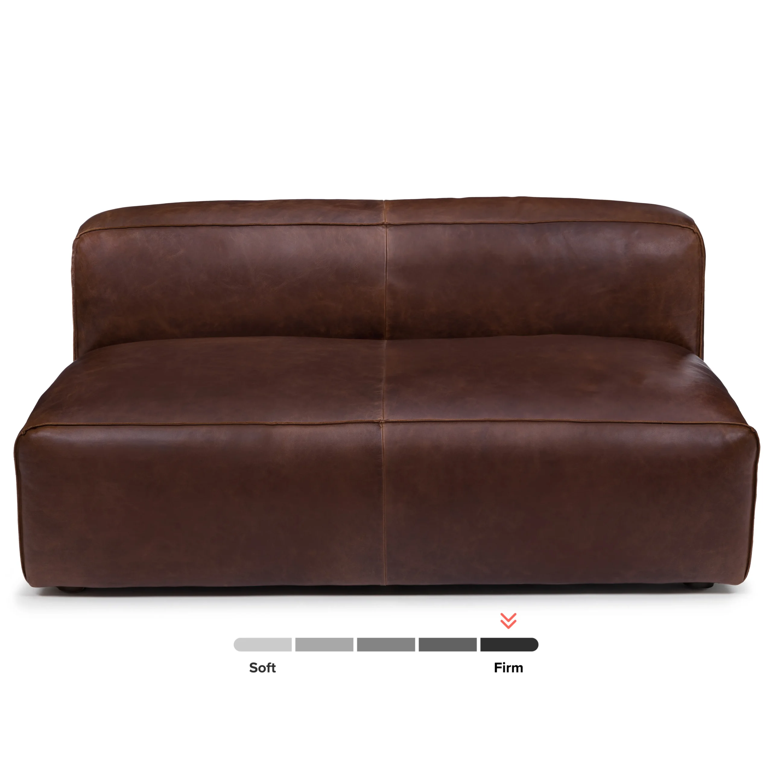 Cigar 56_ Leather Loveseat - Indiana Brown - Image 8