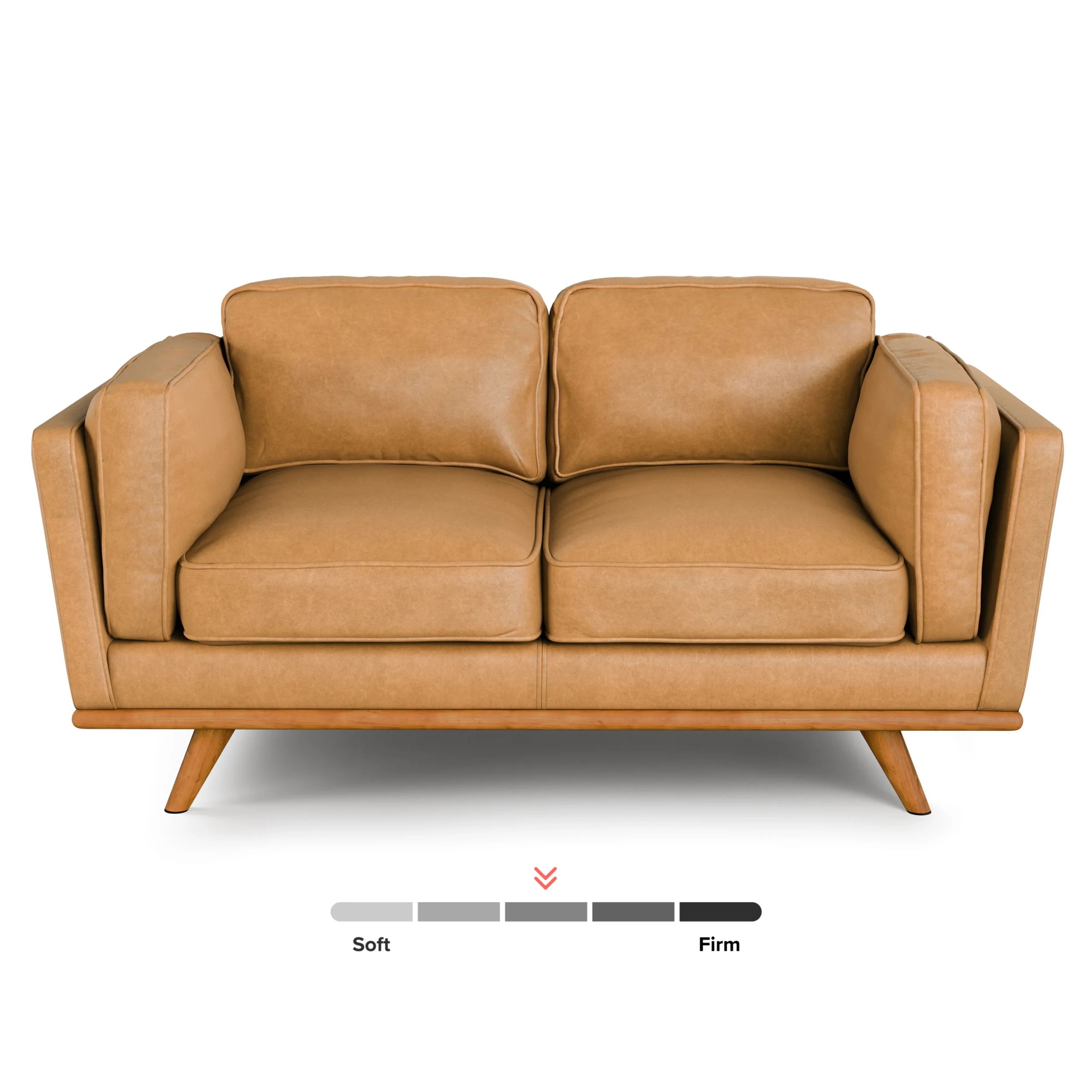 Timber 66.5_ Leather Loveseat - Charme Tan - Image 5