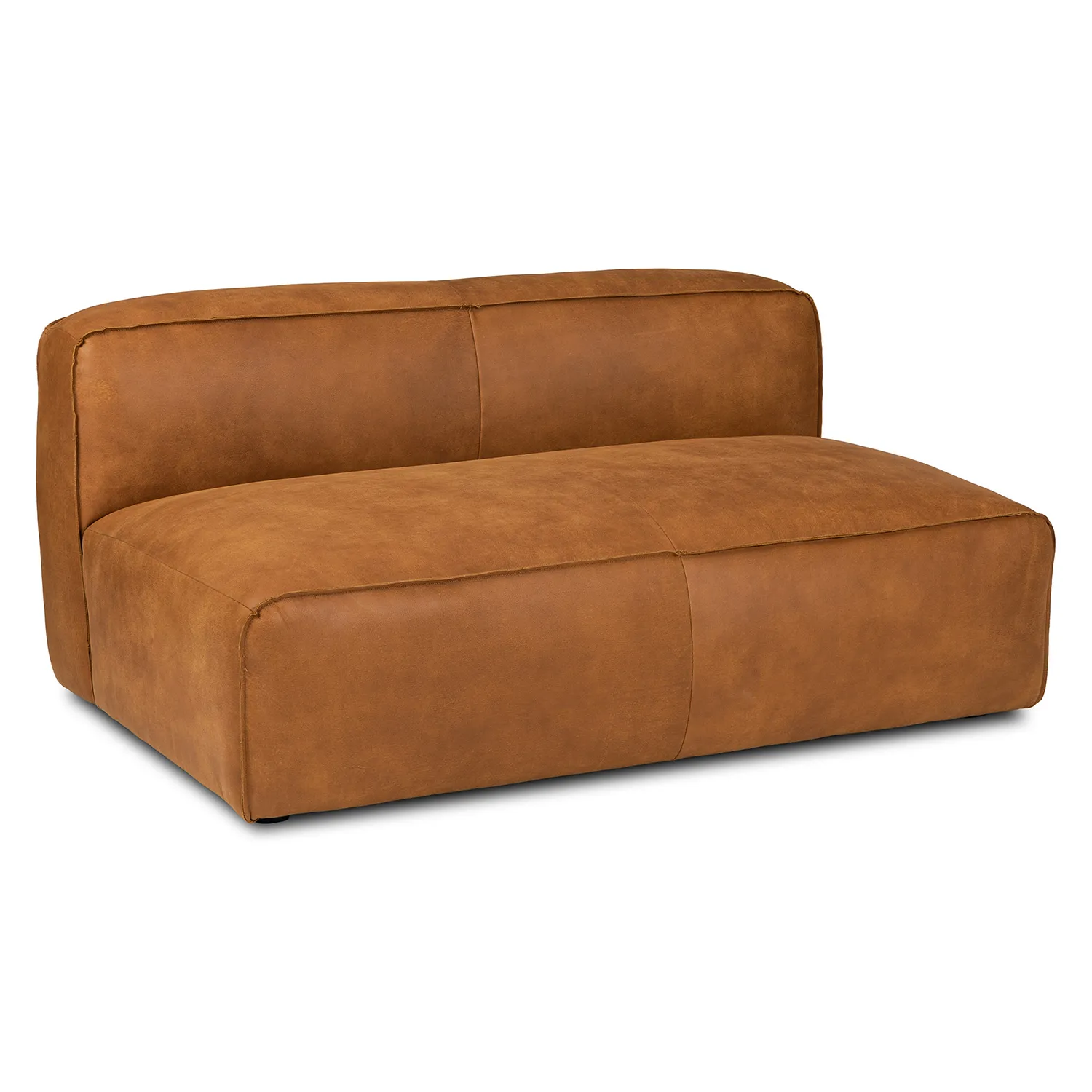 Cigar 56_ Leather Loveseat - Rawhide Tan - Image 3