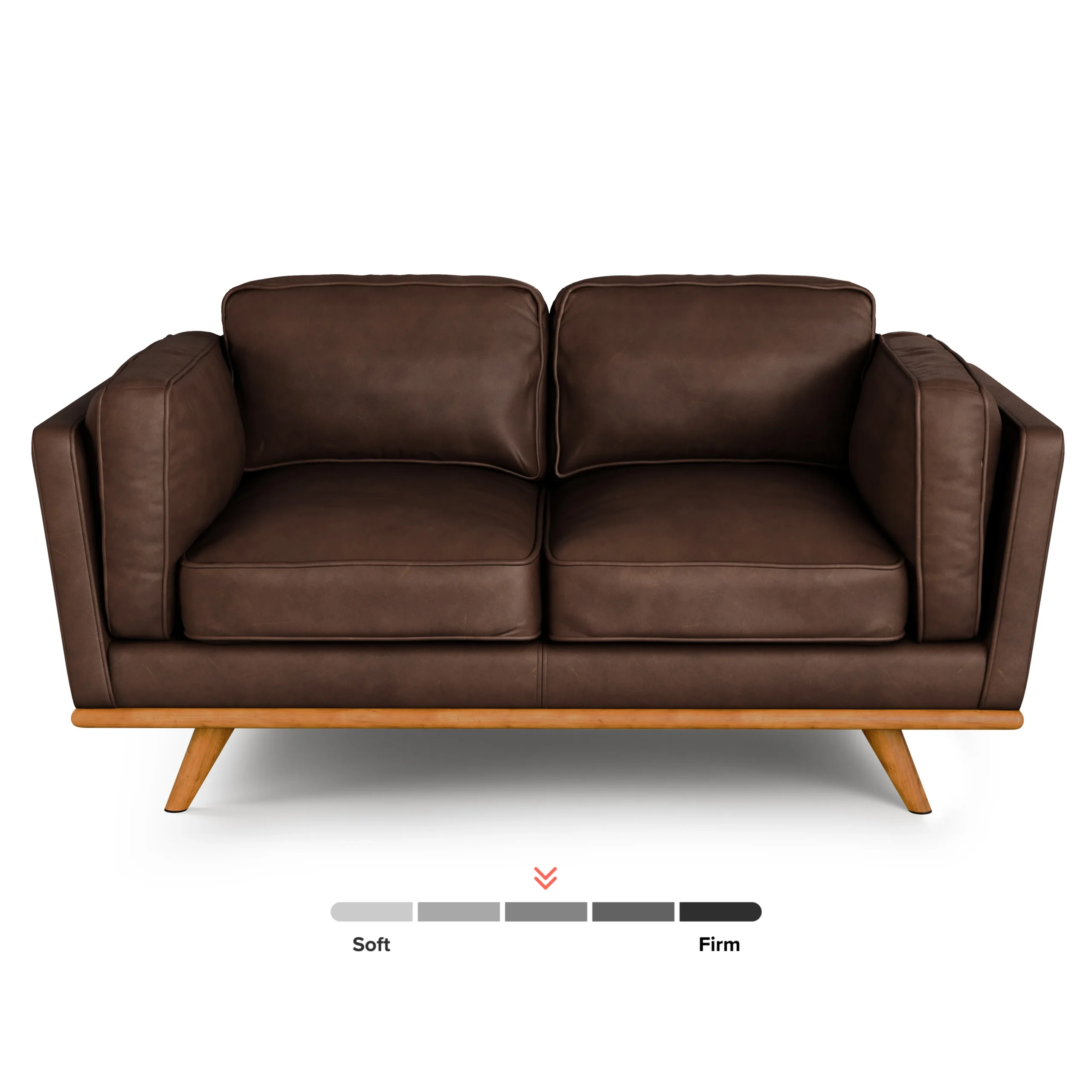 Timber 66.5_ Leather Loveseat - Charme Chocolat - Image 5