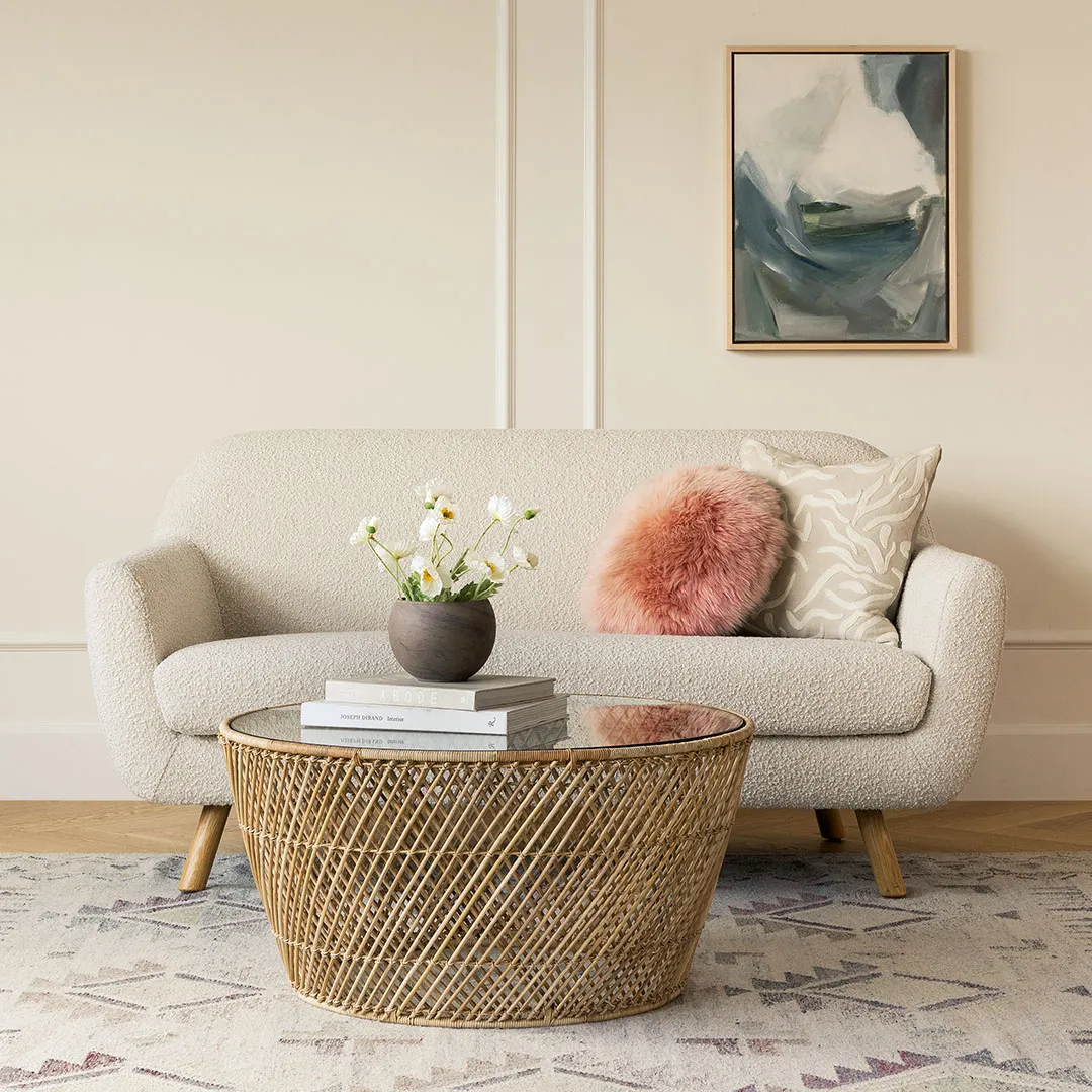 Gabriola 64_ Loveseat - Ivory Bouclé - Image 3