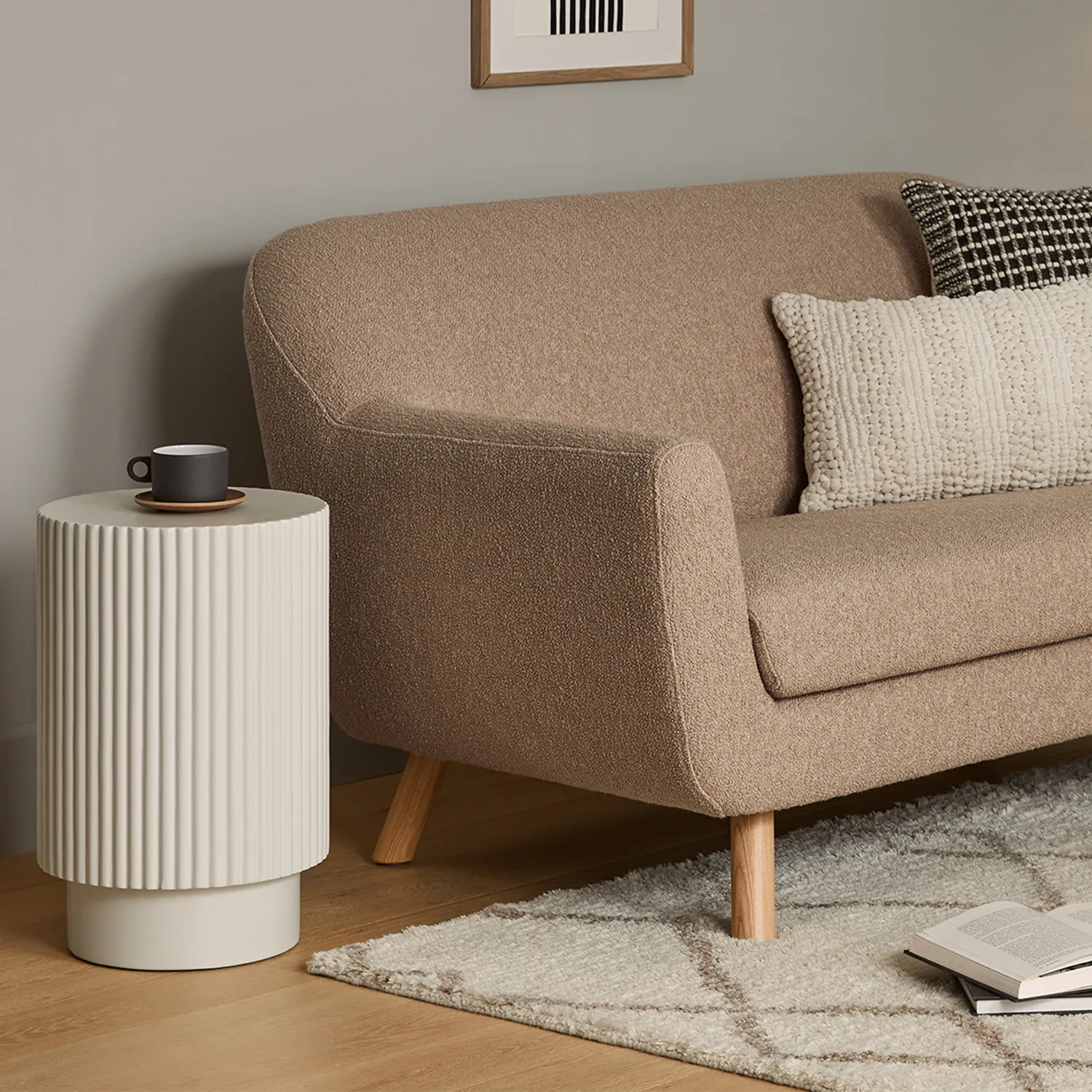 Gabriola 64_ Loveseat - Sandstone Wool Bouclé - Image 2