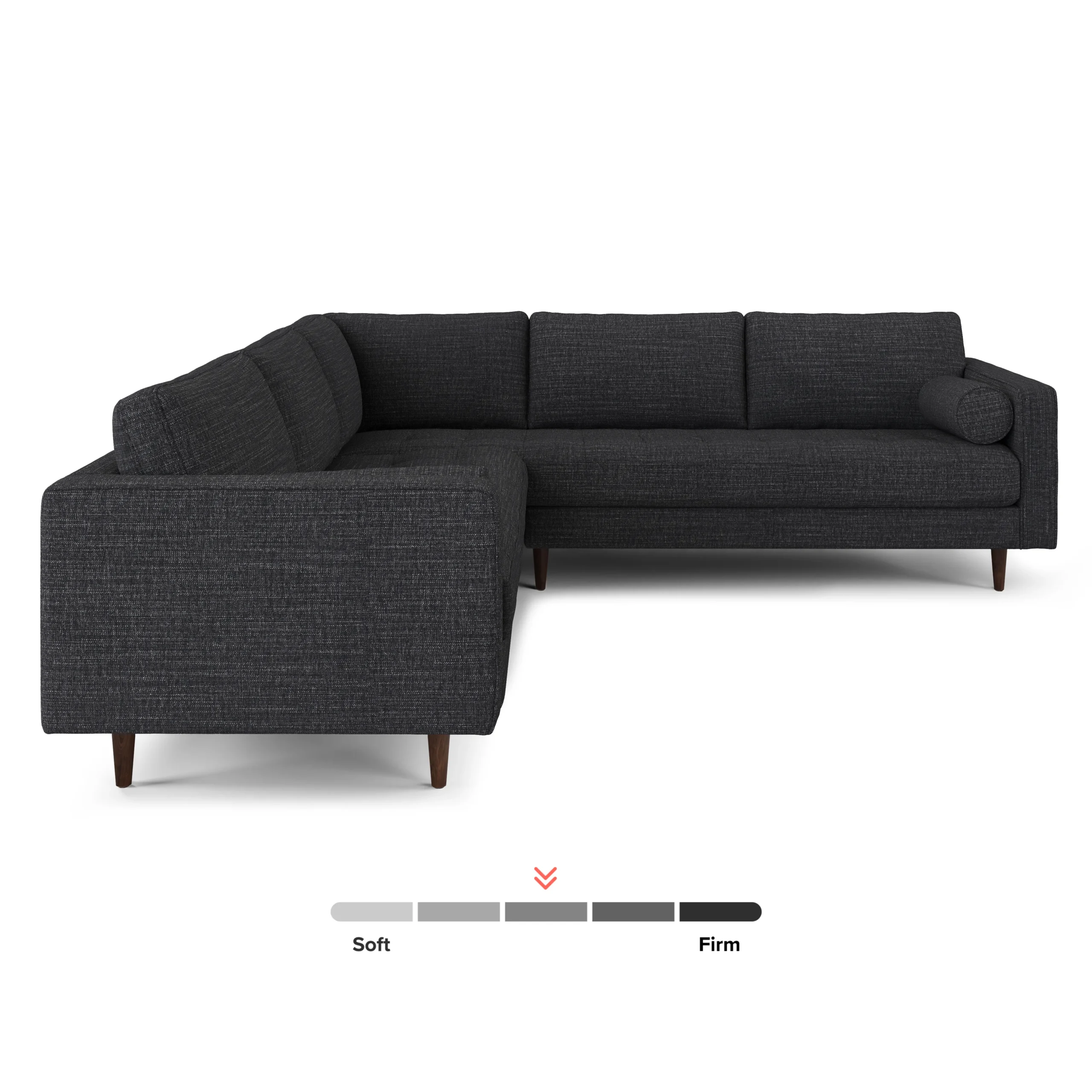 Sven 107_ Tufted Corner Sectional Sofa - Napa Charcoal - Image 5