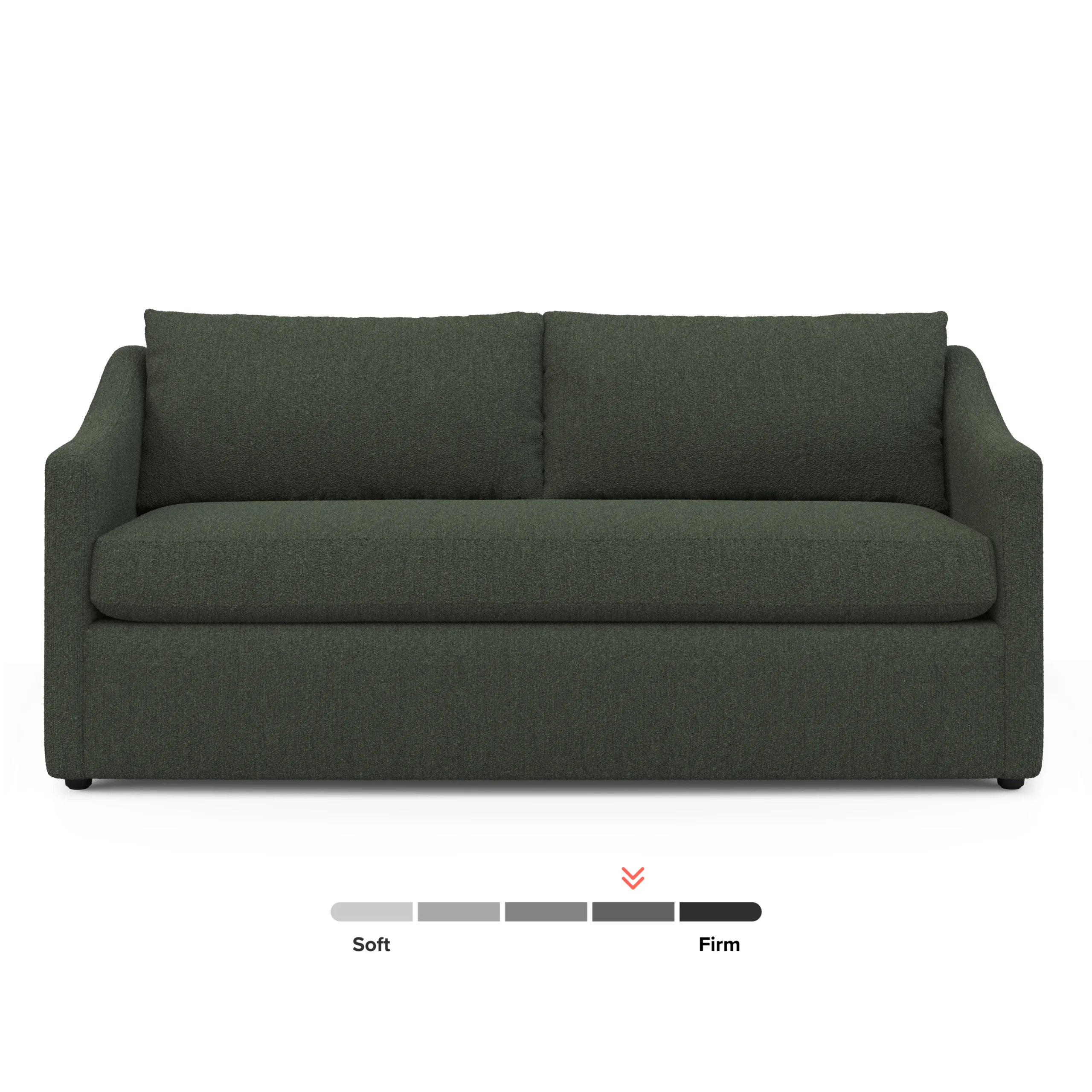 Landry 72_ Loveseat - Green Wool Bouclé - Image 3