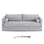 Sven 88_ Grounded Tufted Sofa - Stone Gray