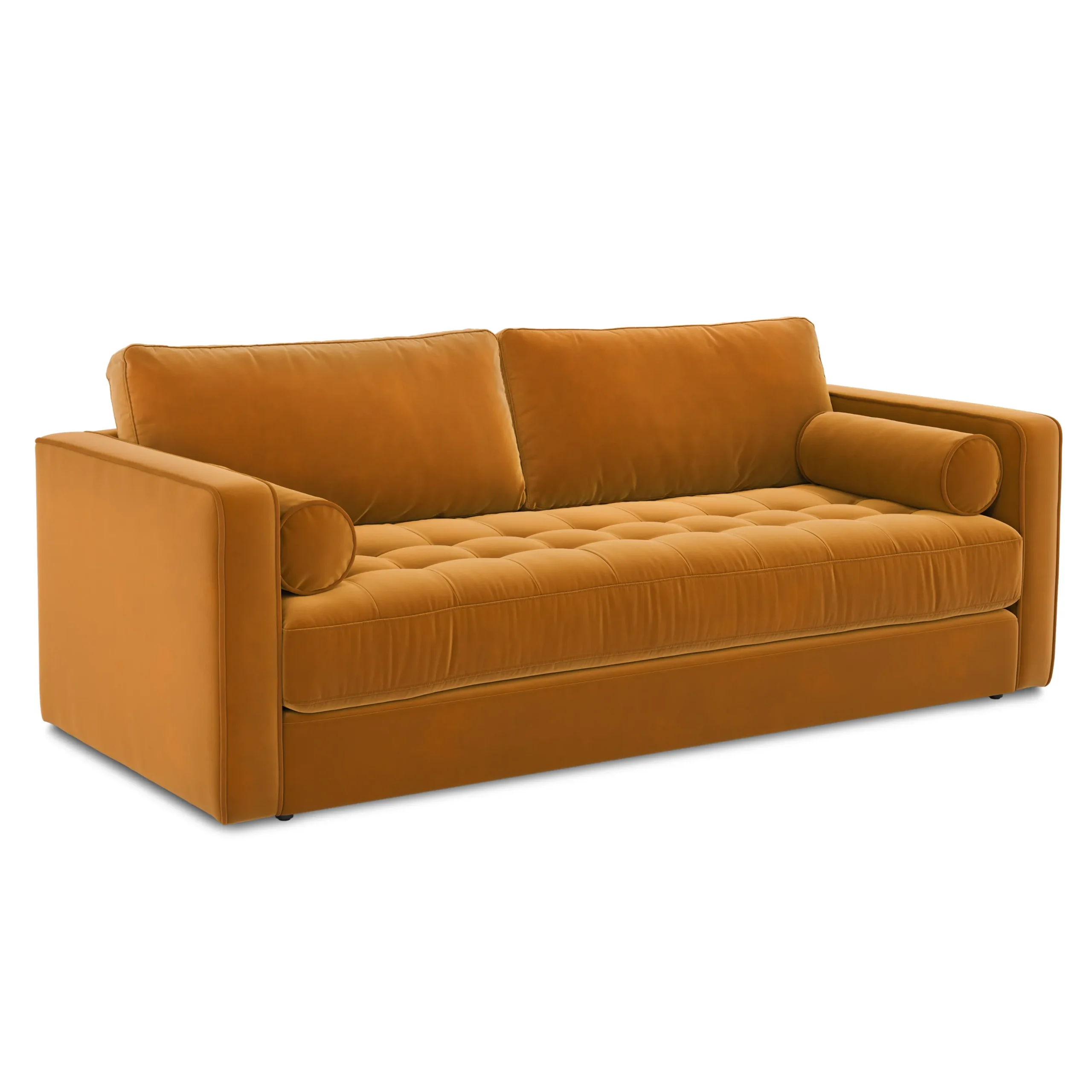 Sven 88_ Tufted Velvet Sofa Bed - Plush Pacific Ginger - Image 3