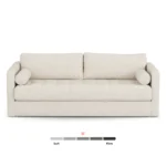 Sven 88_ Grounded Tufted Sofa - Ivory Wool Bouclé