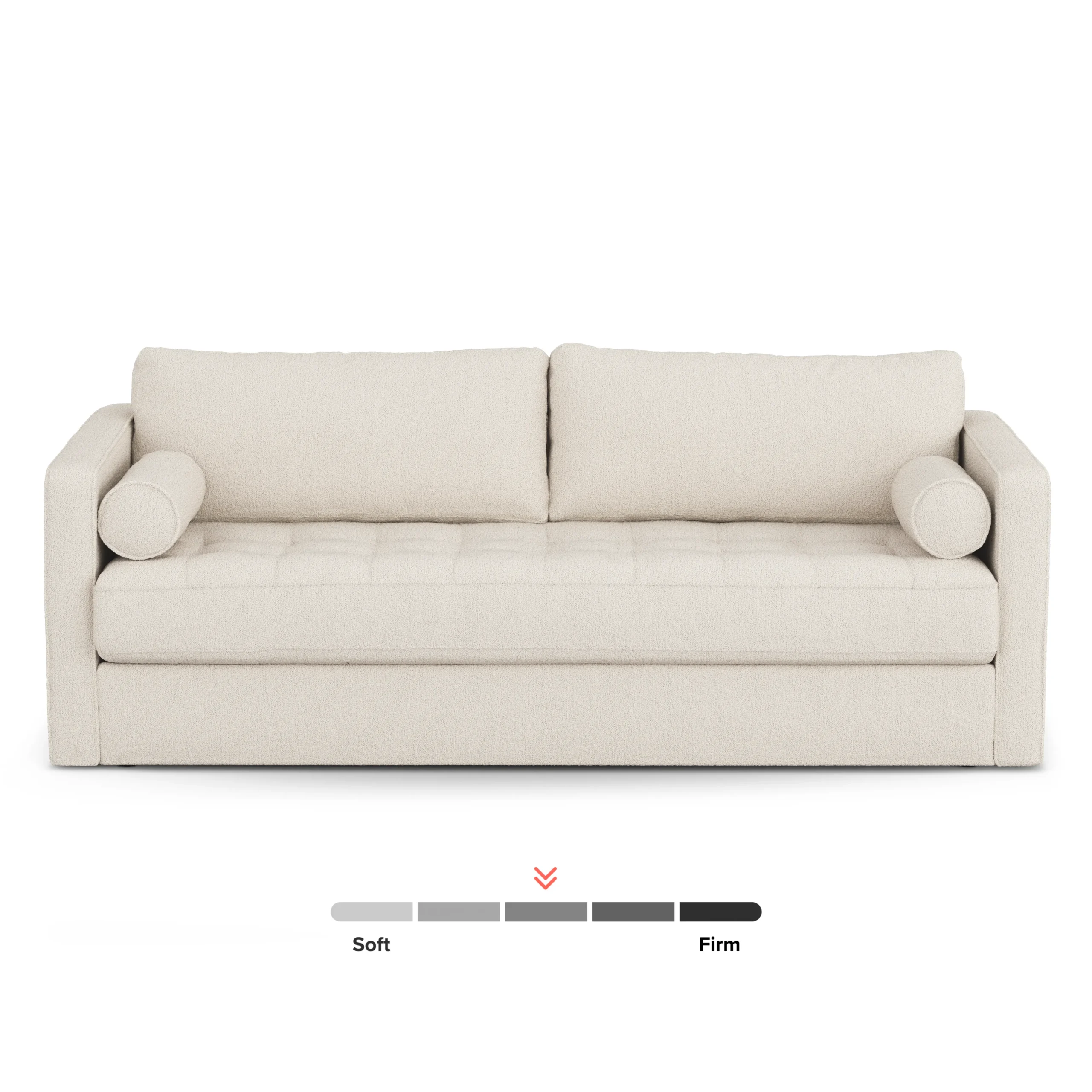Sven 88_ Grounded Tufted Sofa - Ivory Wool Bouclé - Image 3