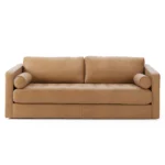 Sven 88_ Grounded Tufted Leather Sofa - Charme Tan