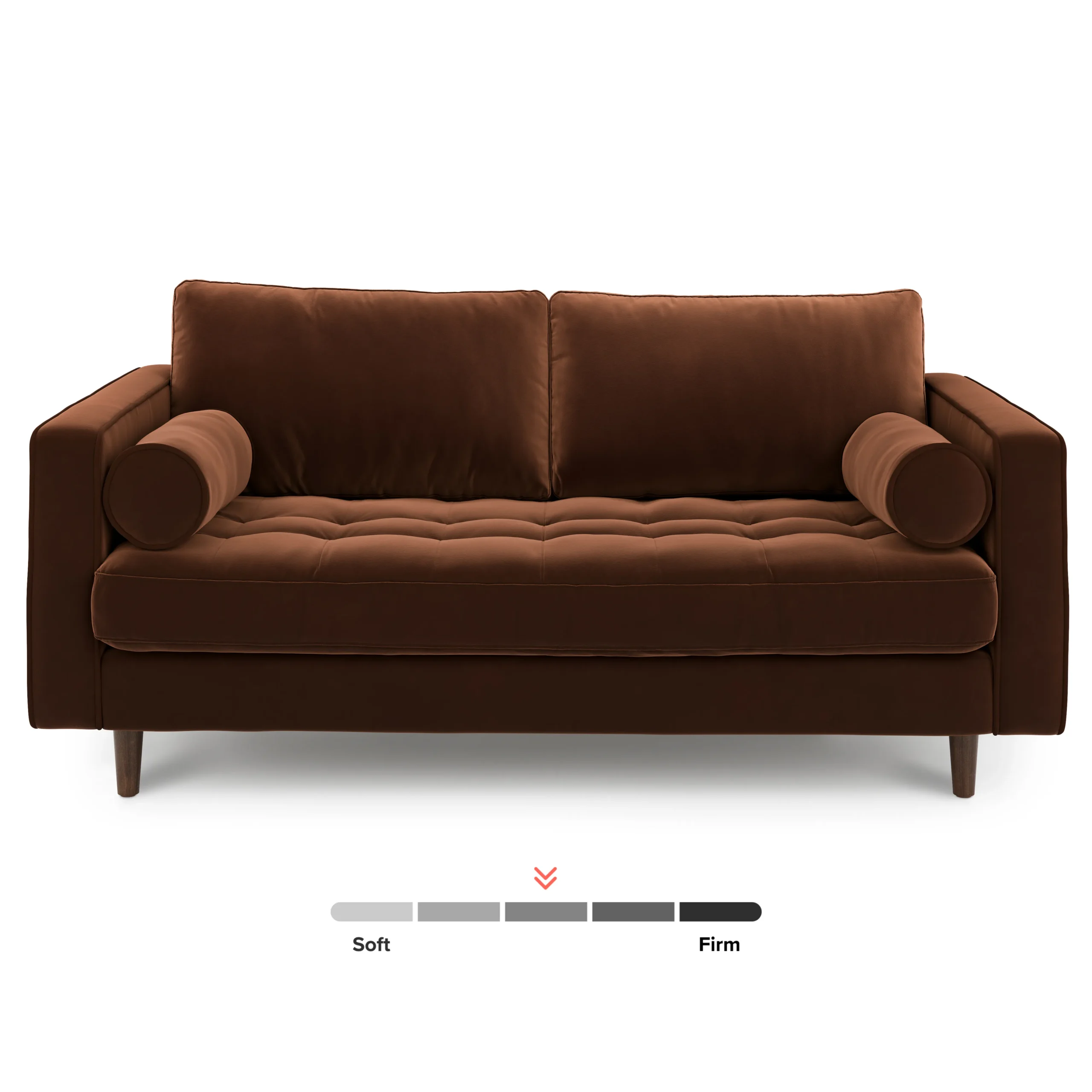 Sven 72_ Tufted Velvet Loveseat - Plush Pacific Brown - Image 3