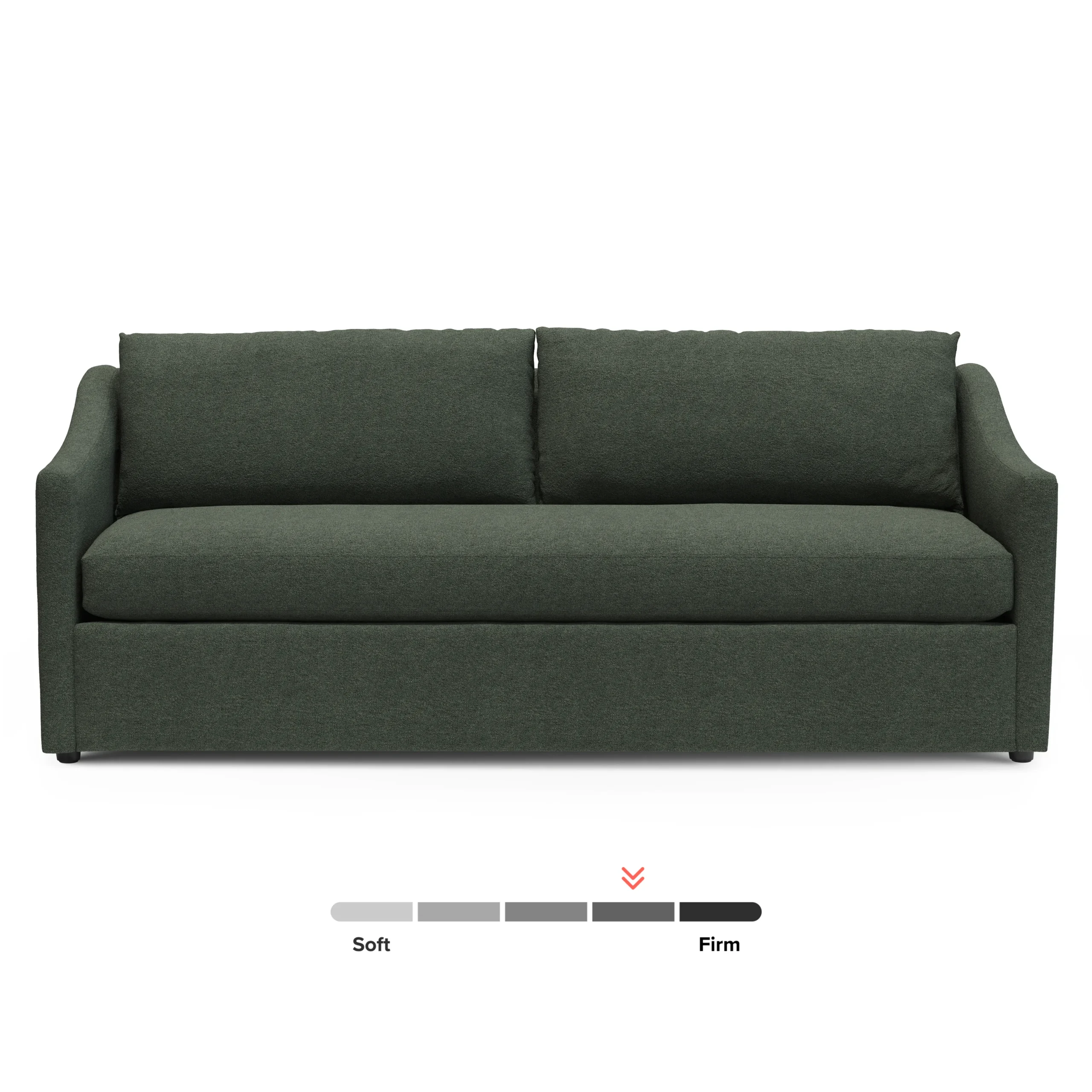 Landry 84.5_ Sofa - Green Wool Bouclé - Image 3