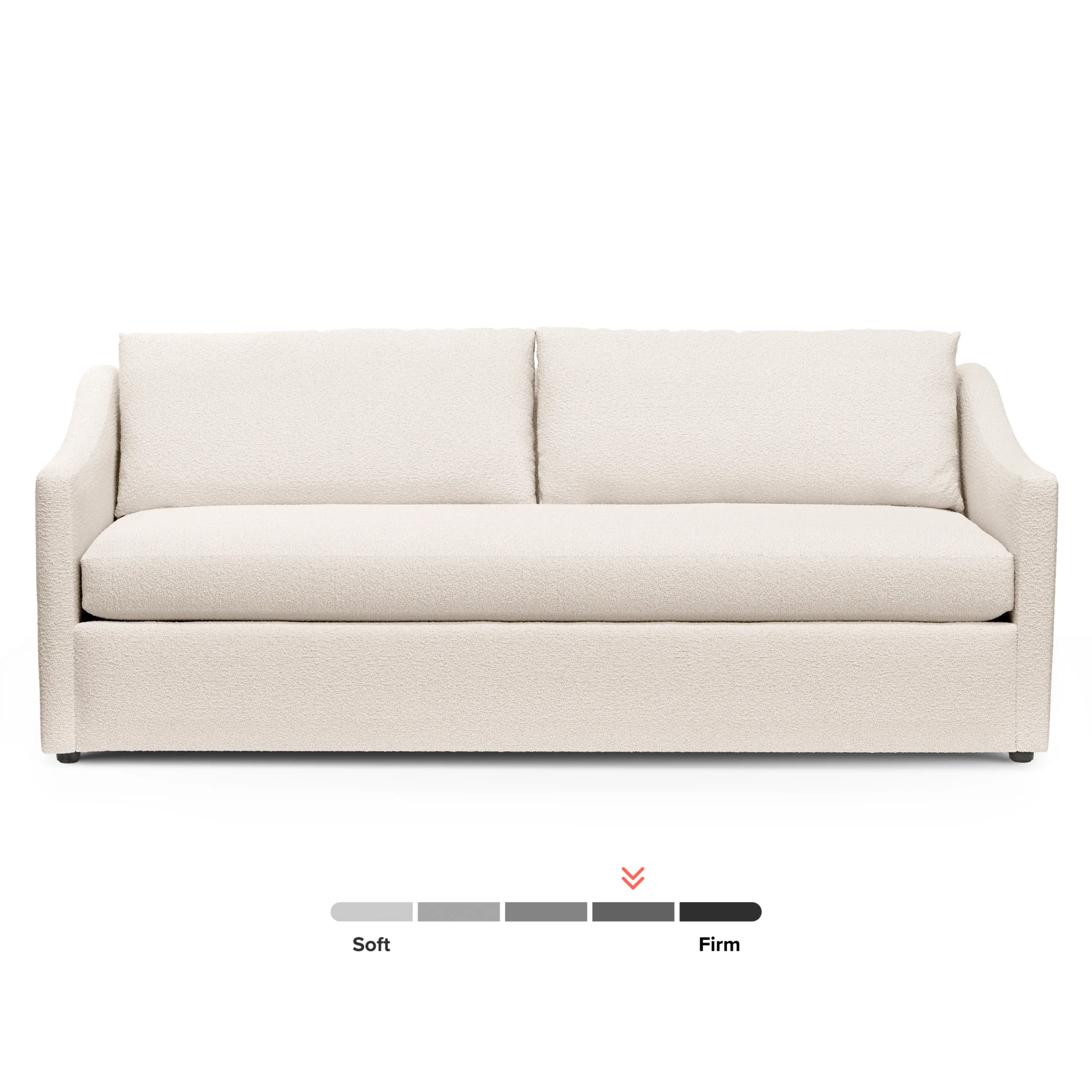Landry 84.5_ Sofa - Ivory Wool Bouclé - Image 3