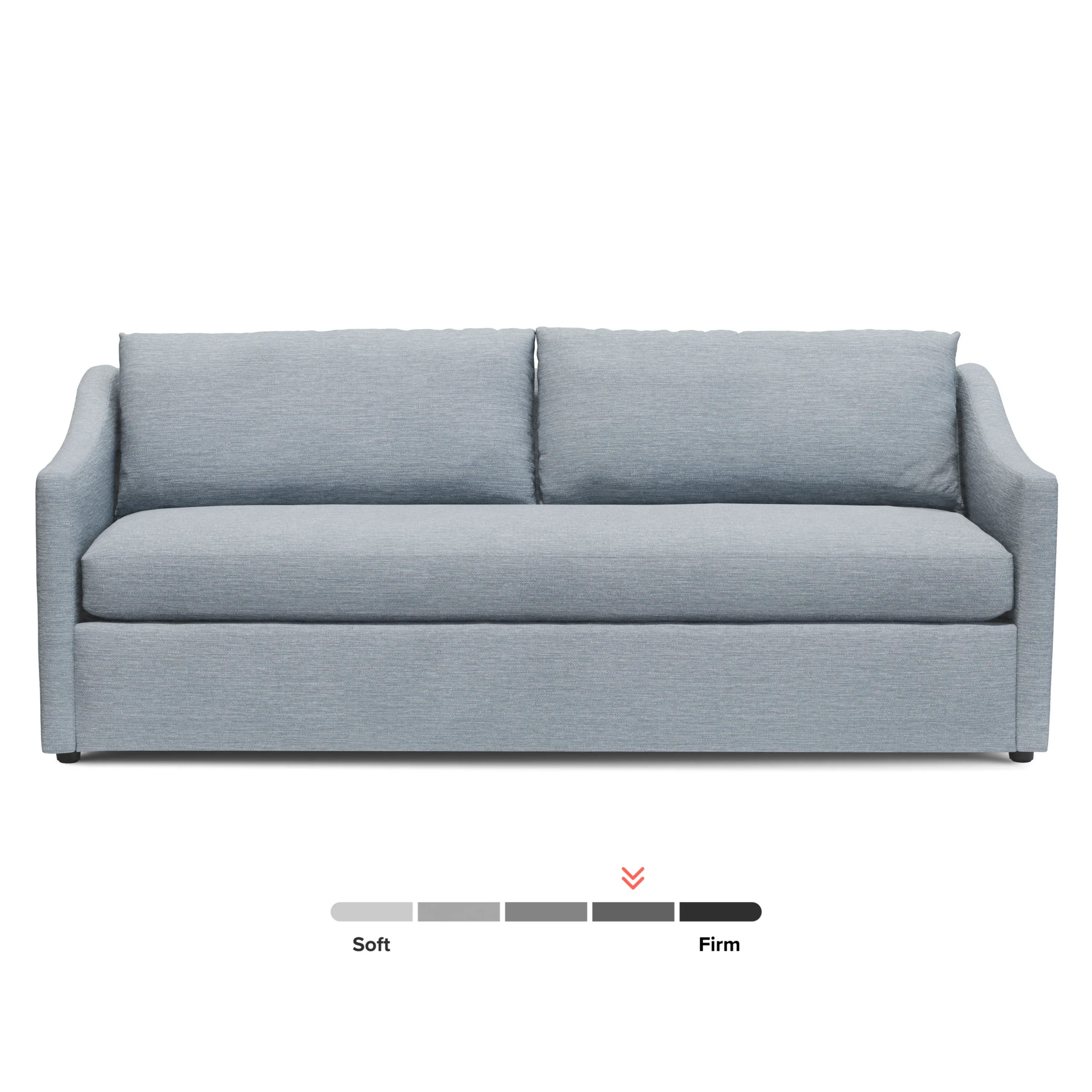 Landry 84.5_ Sofa - Silver Light Blue - Image 3