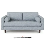 Sven 72_ Tufted Loveseat - Silver Light Blue