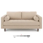 Sven 72_ Tufted Loveseat - Ratine Buff
