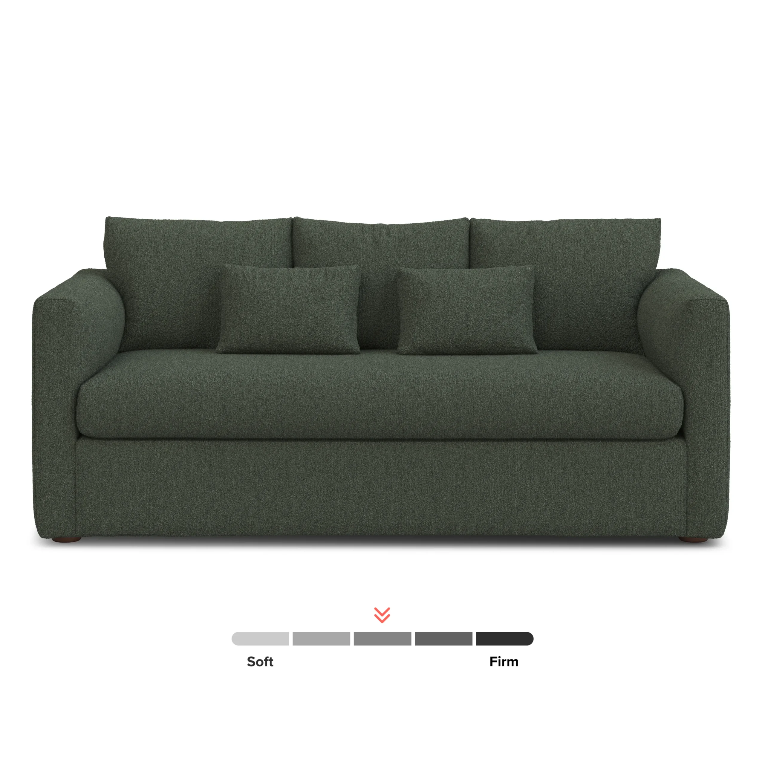 Marina 80_ Sofa - Green Wool Bouclé - Image 3