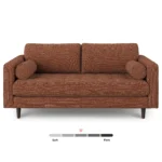 Sven 72_ Tufted Loveseat - Napa Rust