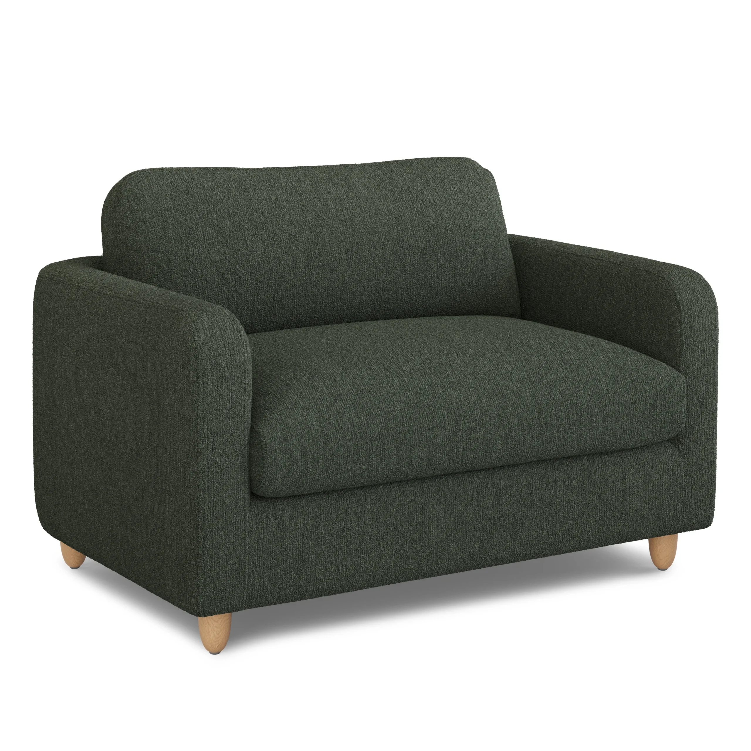 Vati 53_ Sleeper Chair - Green Wool Bouclé - Image 3
