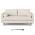 Sven 72_ Tufted Loveseat - Ivory Wool Bouclé