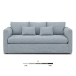 Marina 80_ Sofa - Silver Light Blue