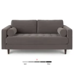 Sven 72_ Tufted Loveseat - Hale Warm Gray